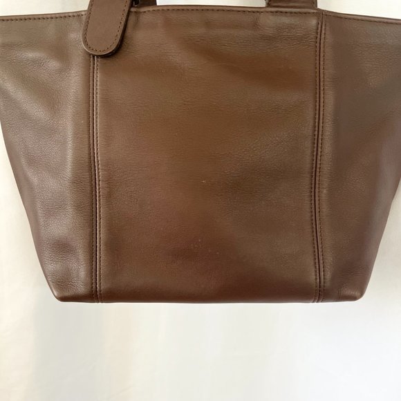 Vintage Coach Waverly Chocolate Brown Leather Tote 4133 - Picture 5 of 16